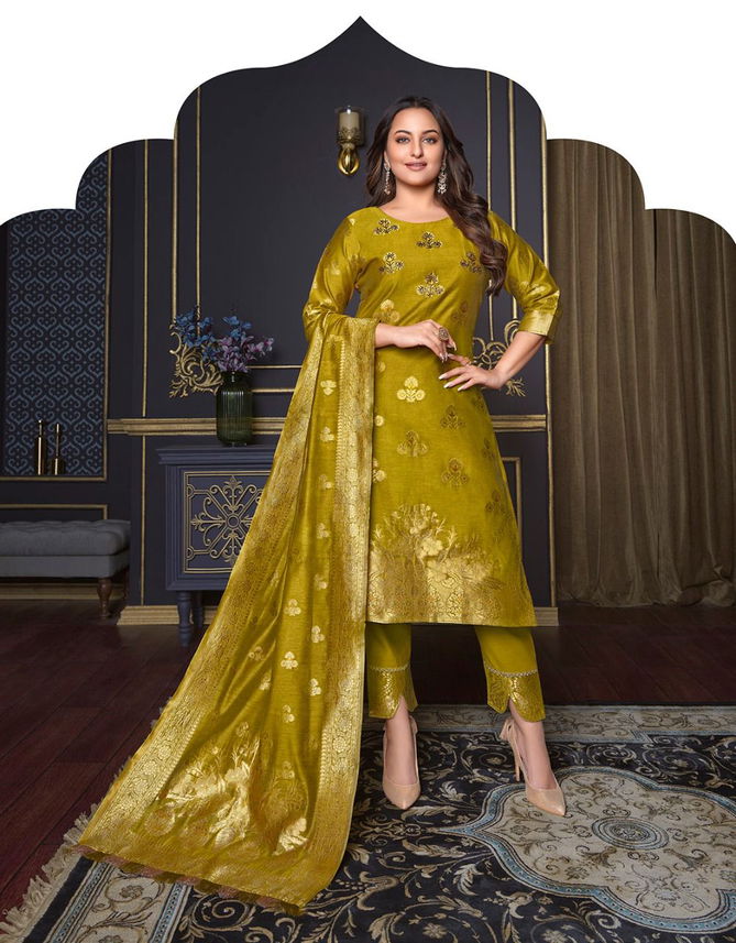 Lily And Lali Silk Kari 2 Latest Designer Festival Wear Kurti Pant With Dupatta Collection
